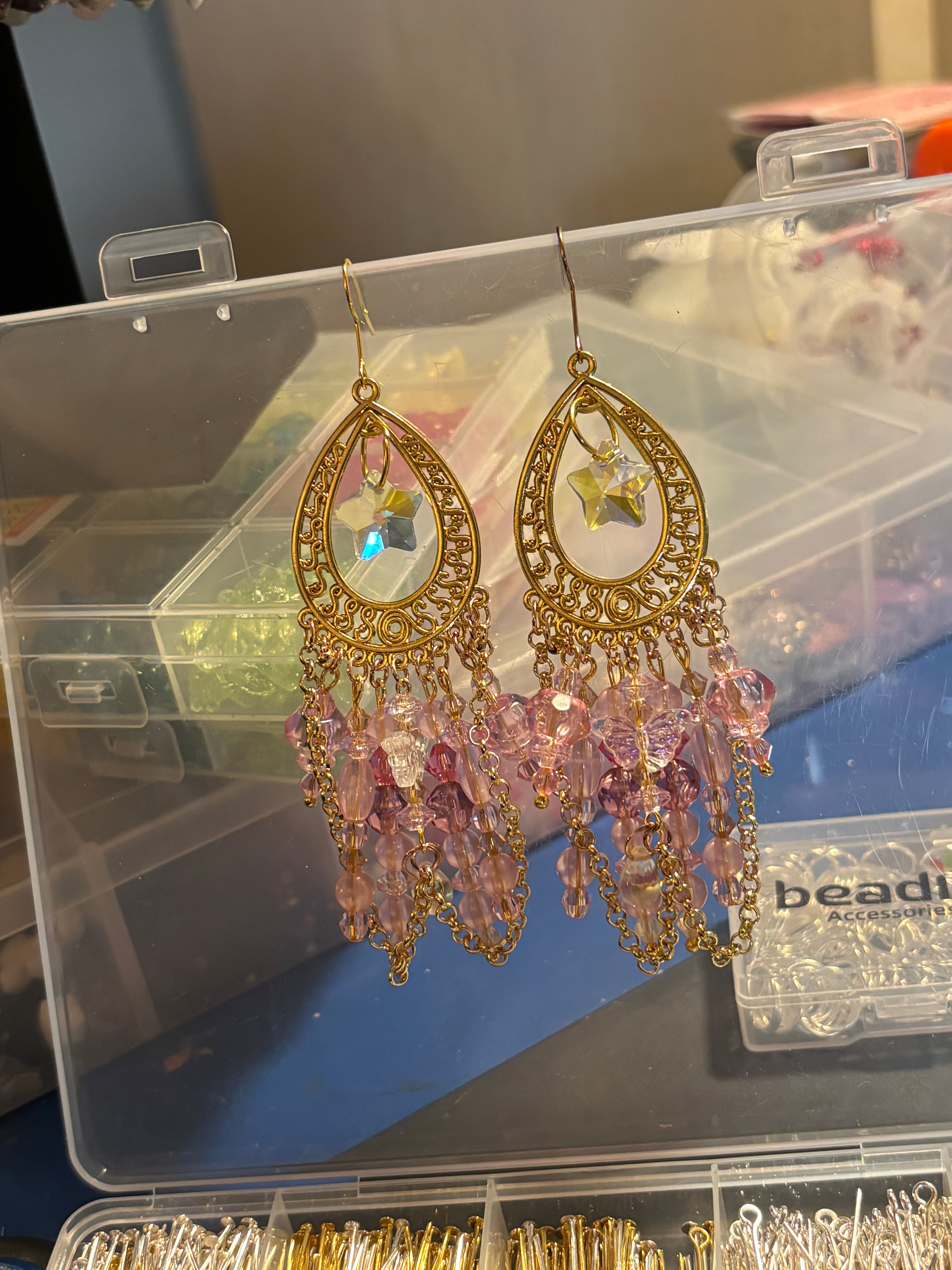 Pink Gold Earrings