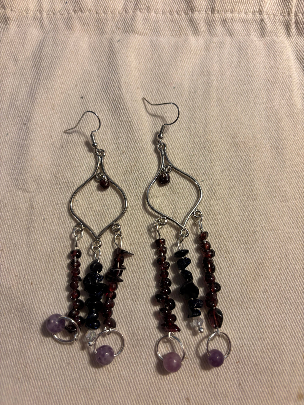 Deep Violet Charms Earrings
