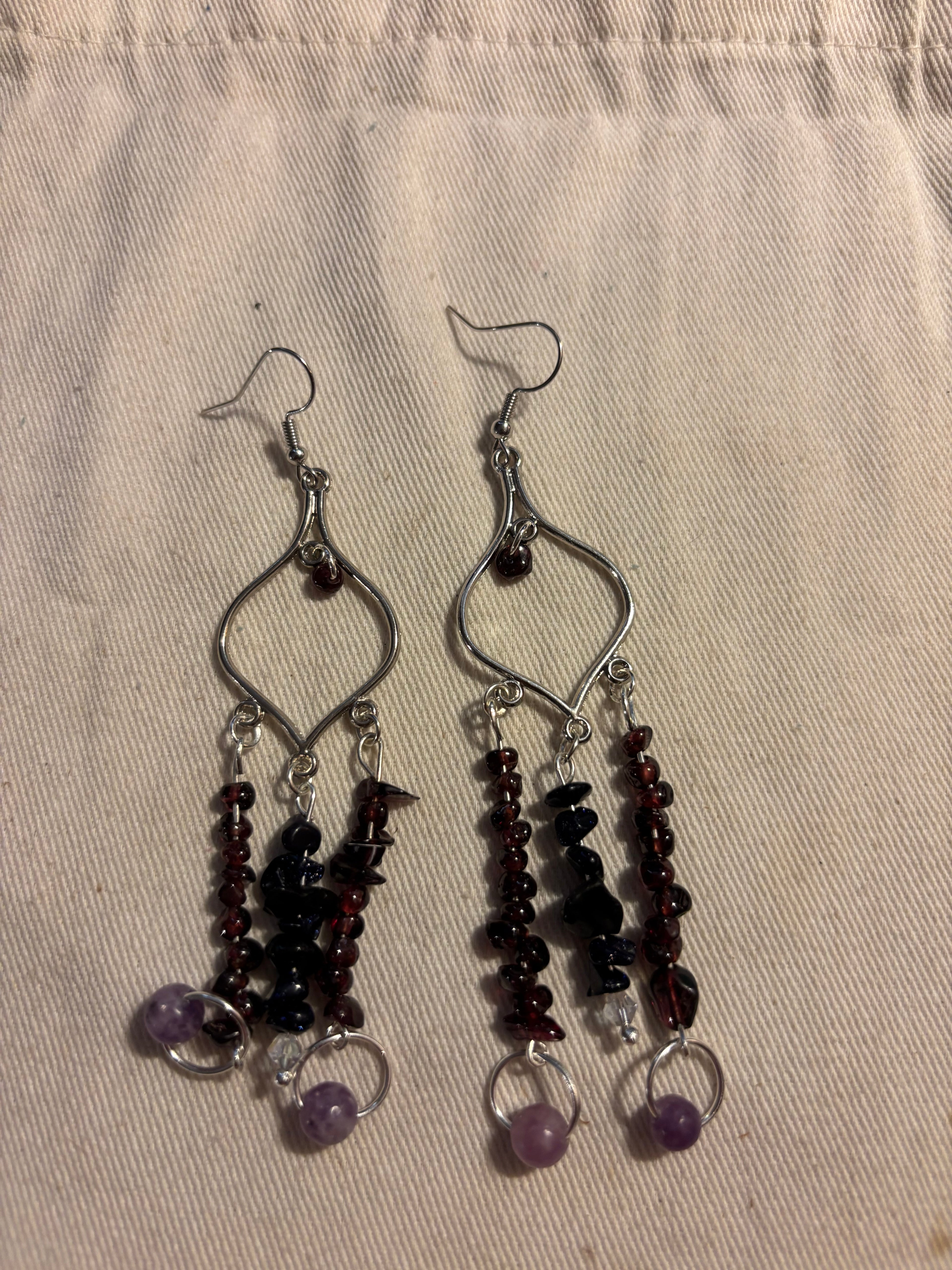 Deep Violet Charms Earrings