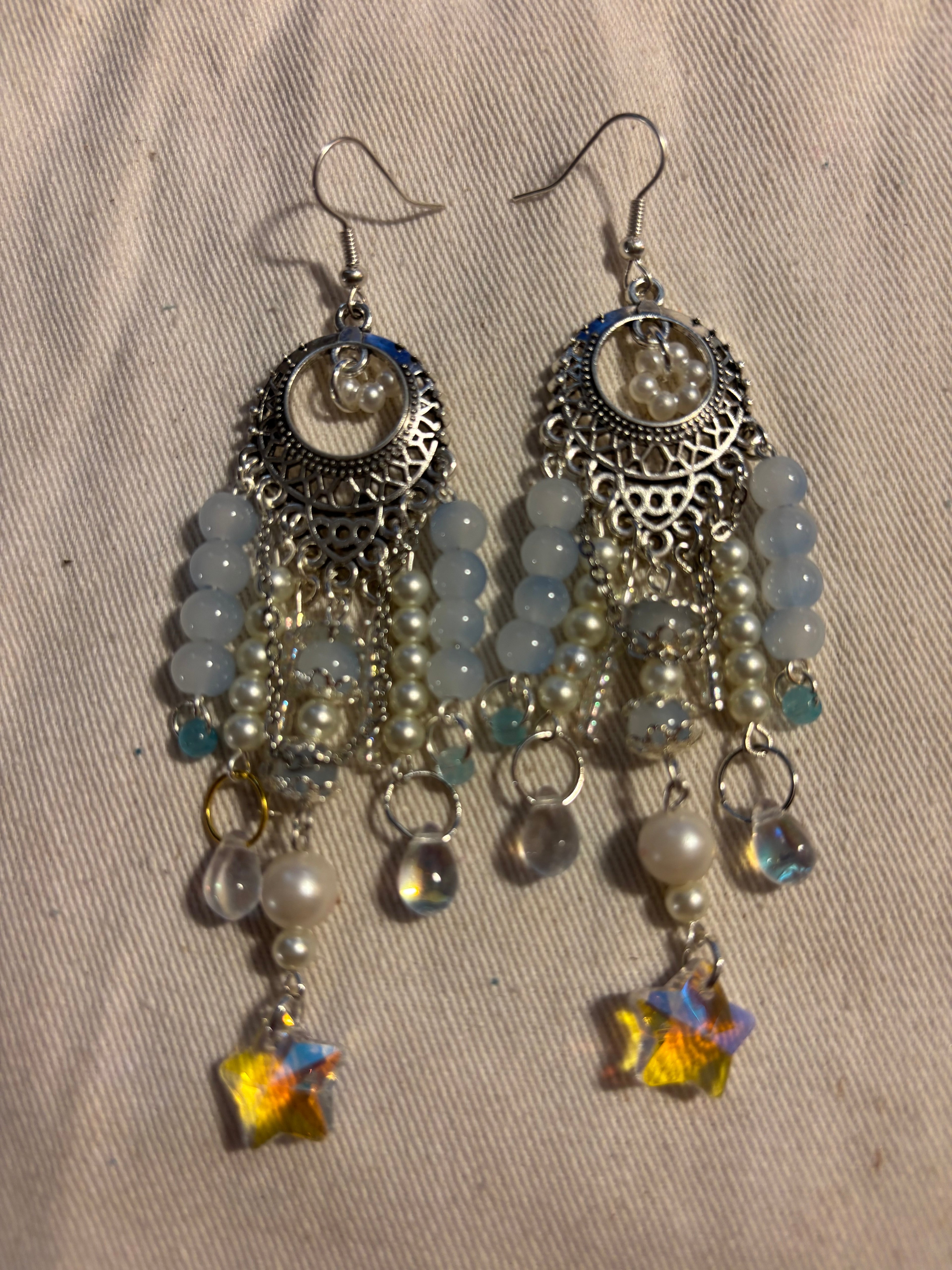 Crystal Sky Petals Earrings