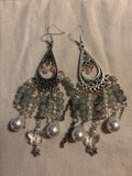 Frosted Pearl Wings Earrings