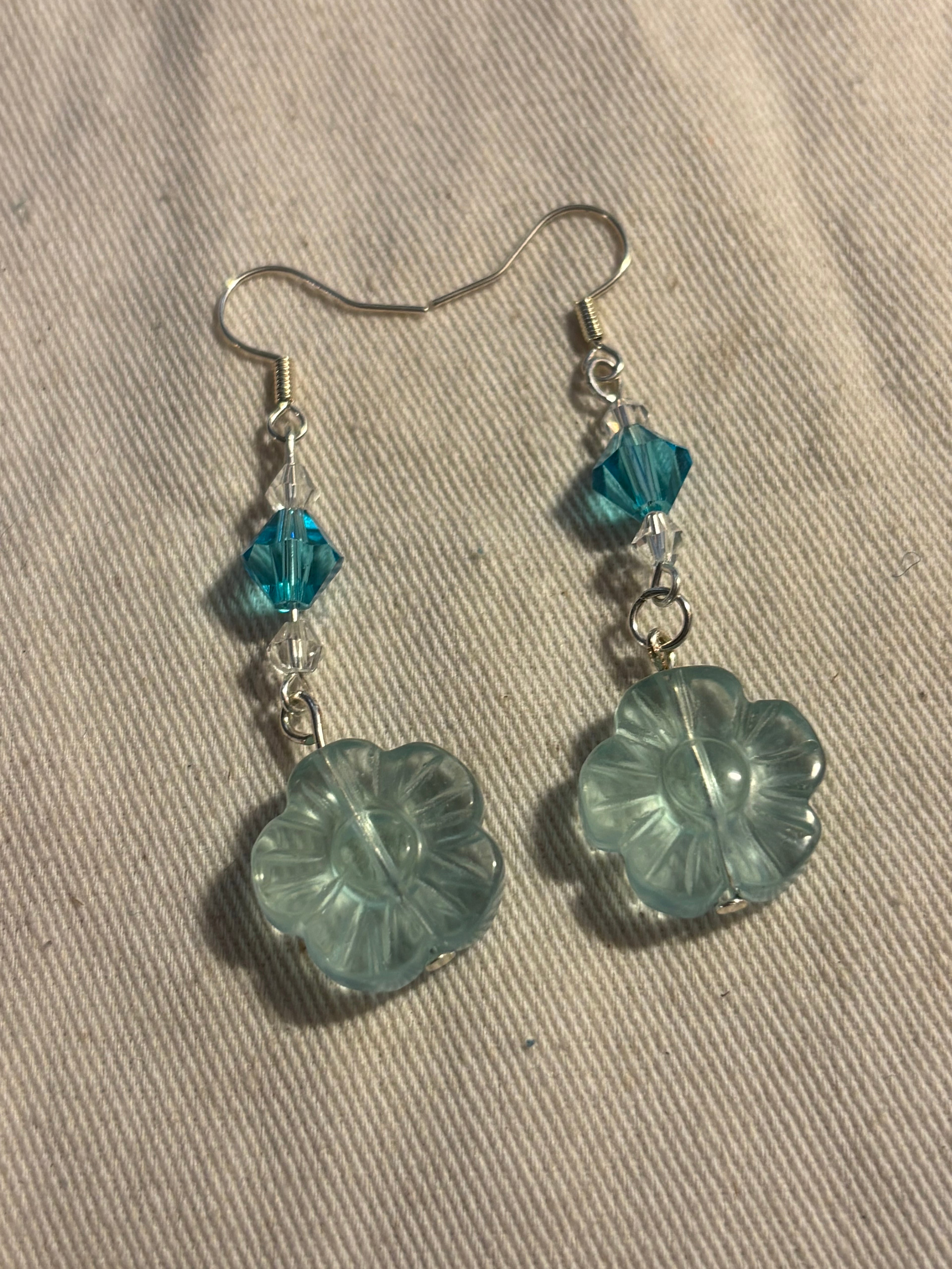 Silver Sea Bloom Earrings
