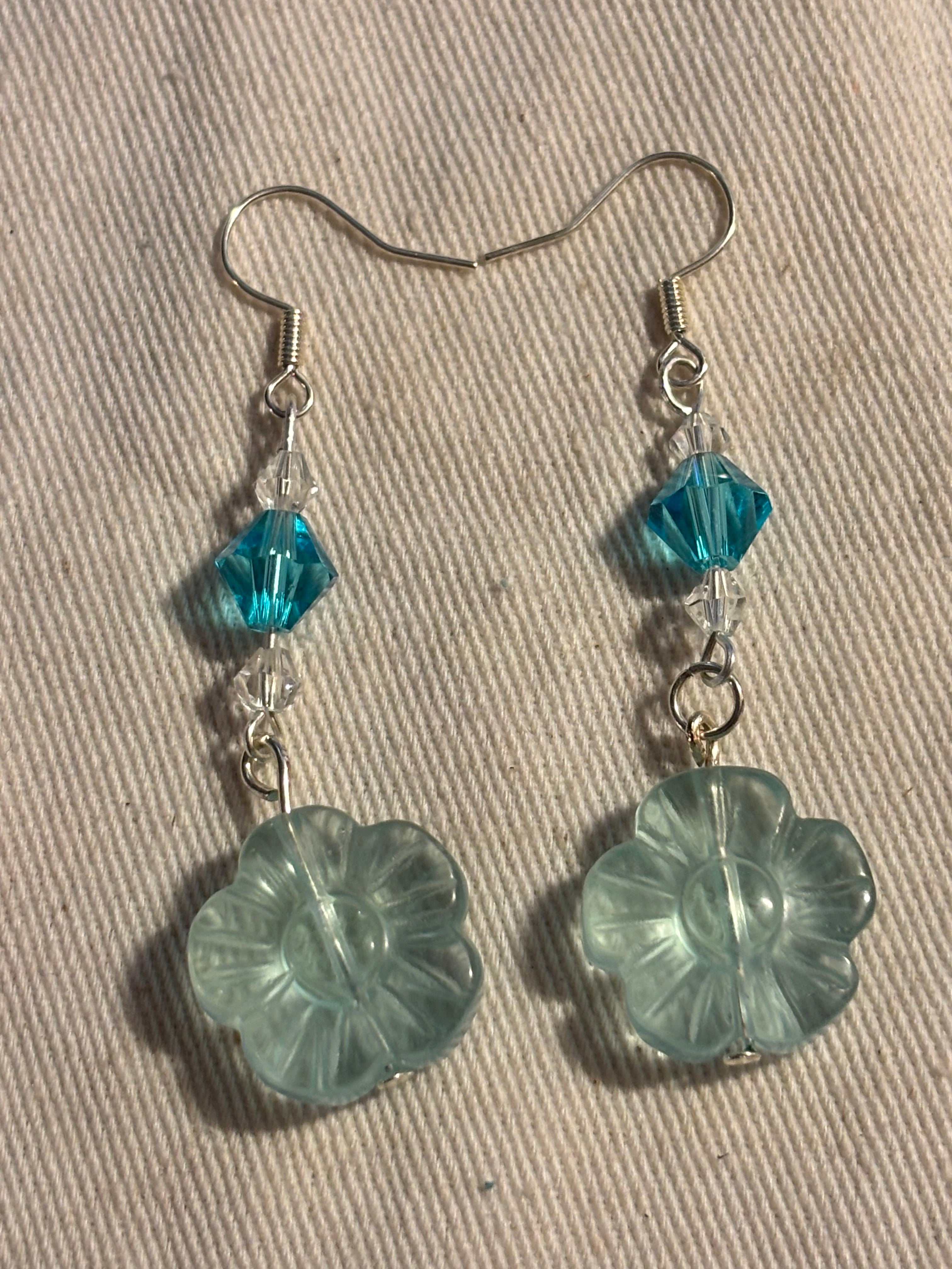 Silver Sea Bloom Earrings