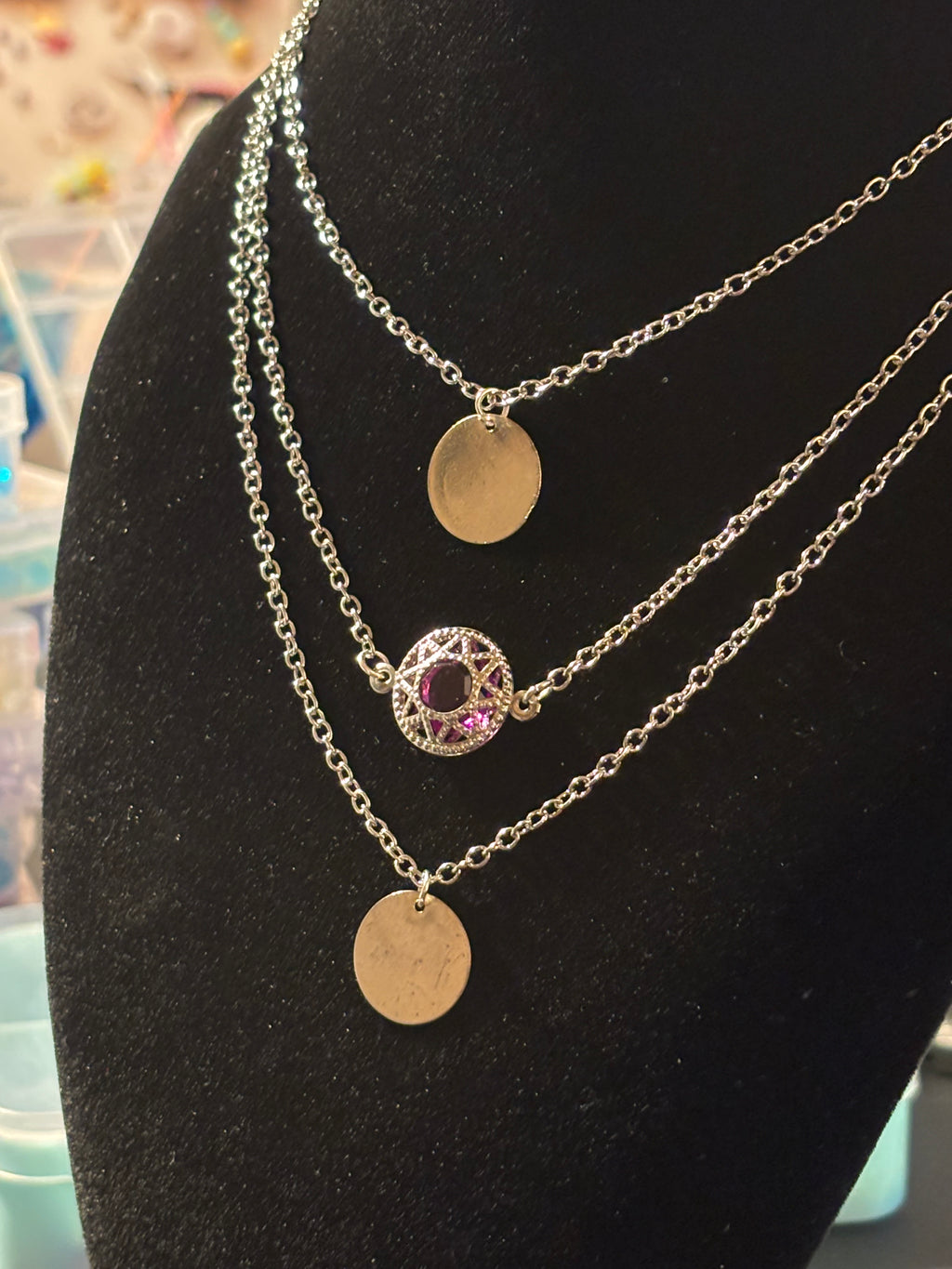 Moonlit Lavender Layers Necklace
