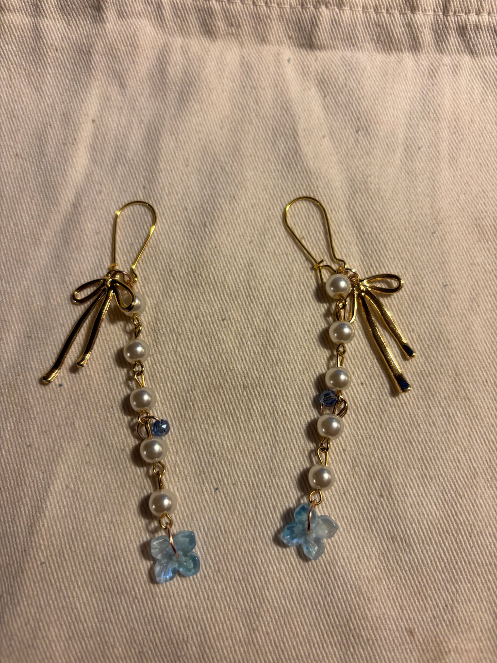 Baby Blue Bow Earrings