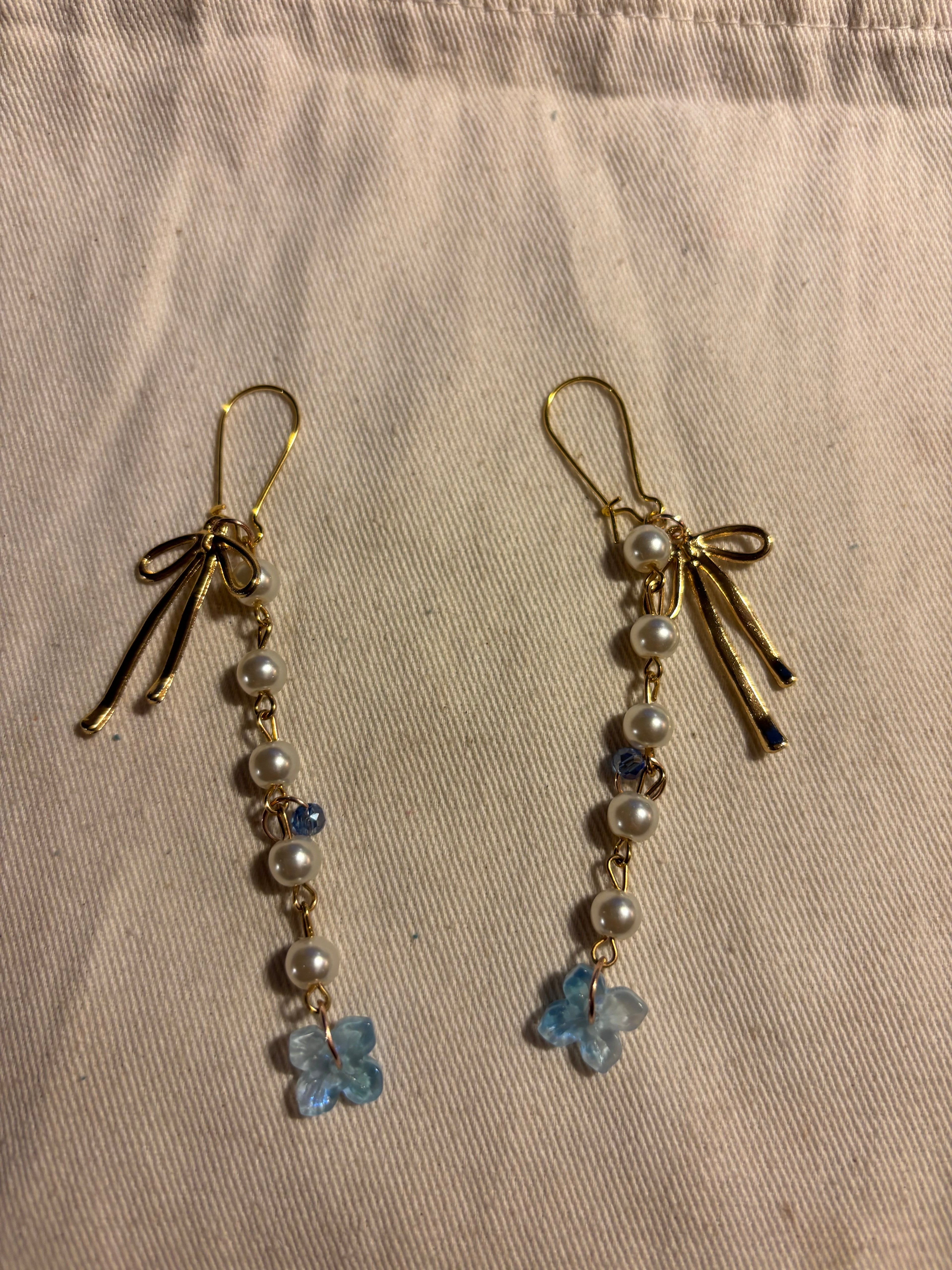 Baby Blue Bow Earrings