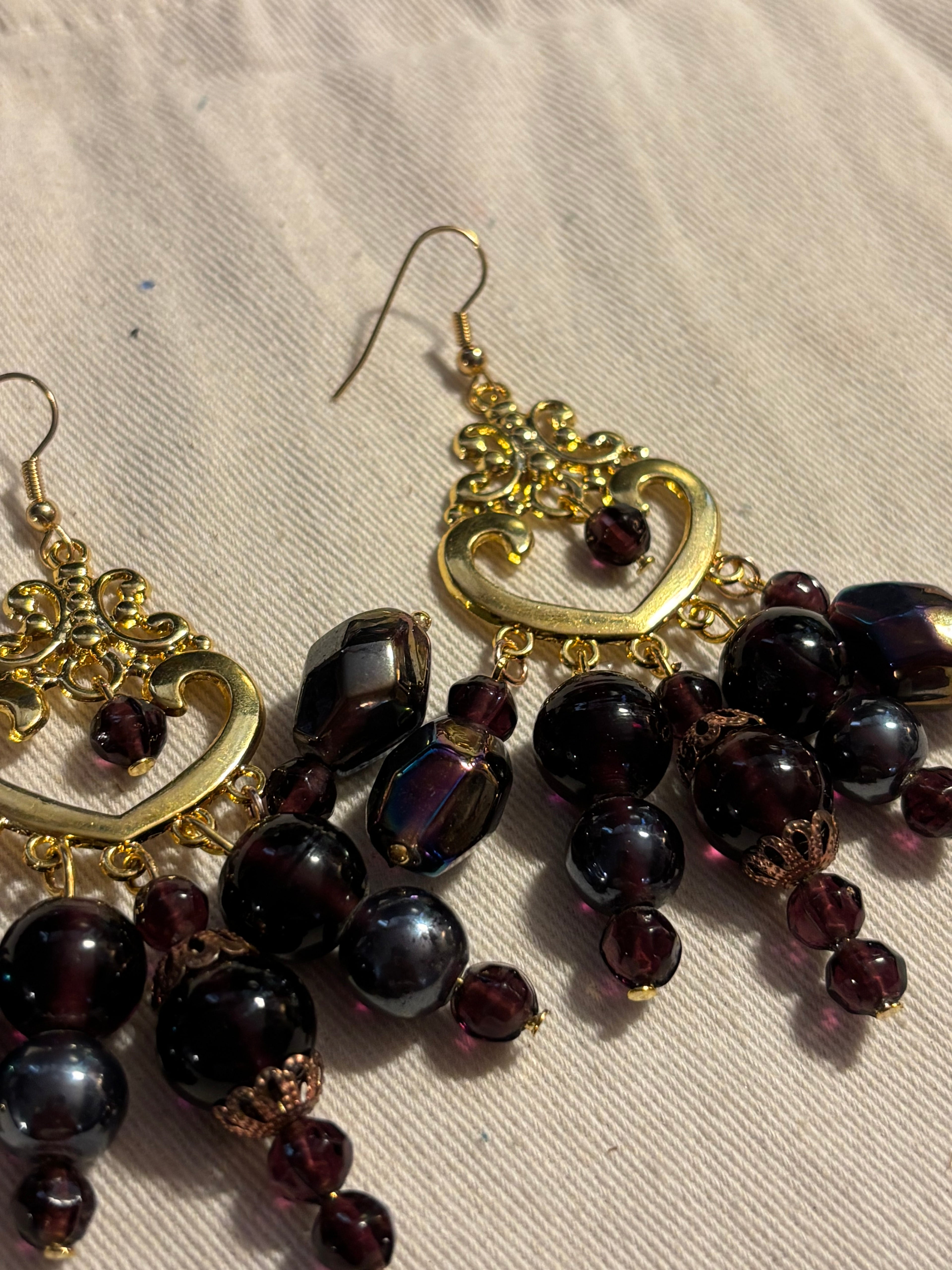 Dark Purple Beaded Set