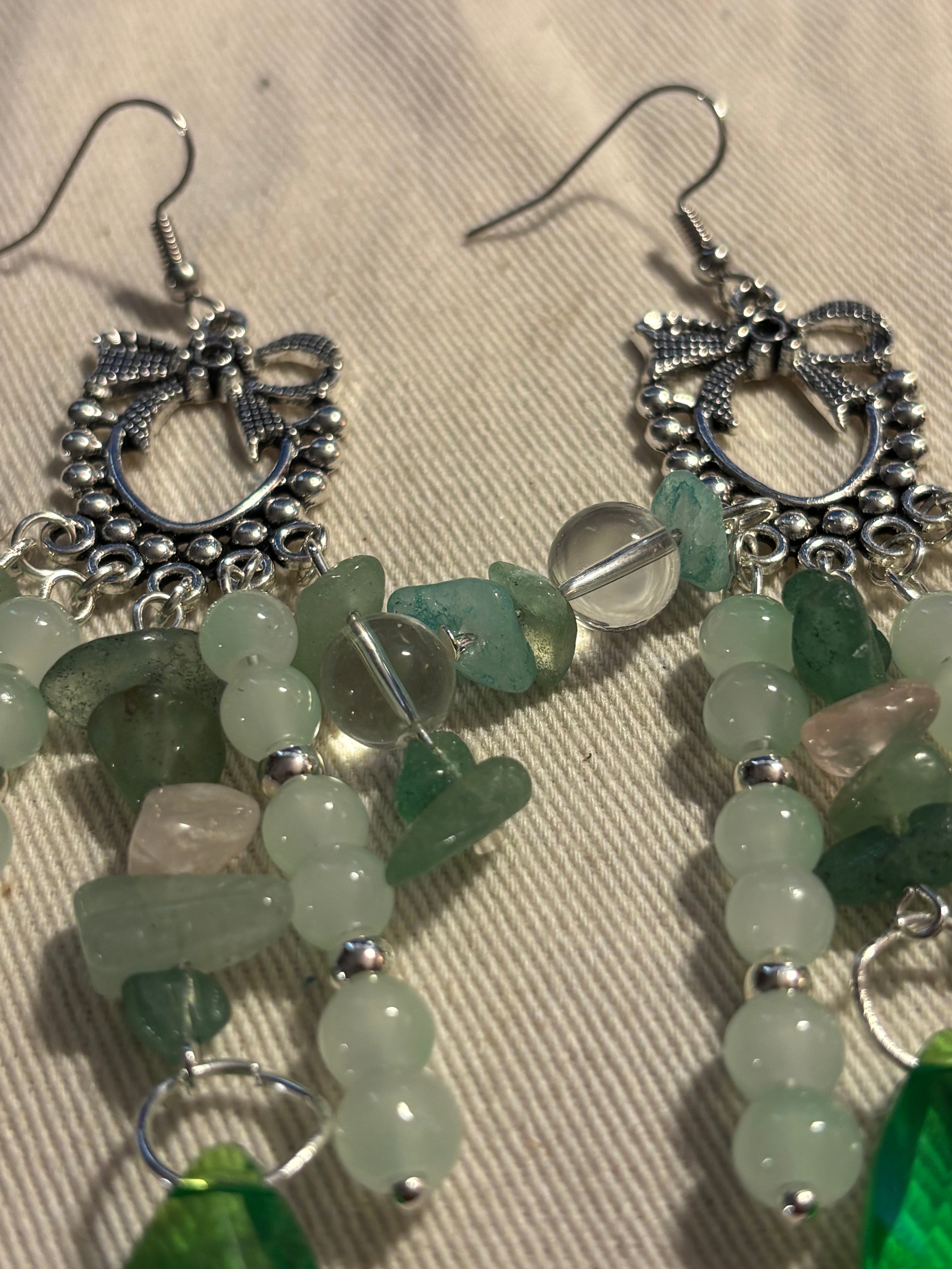 Silver Evergreen Drops Earrings