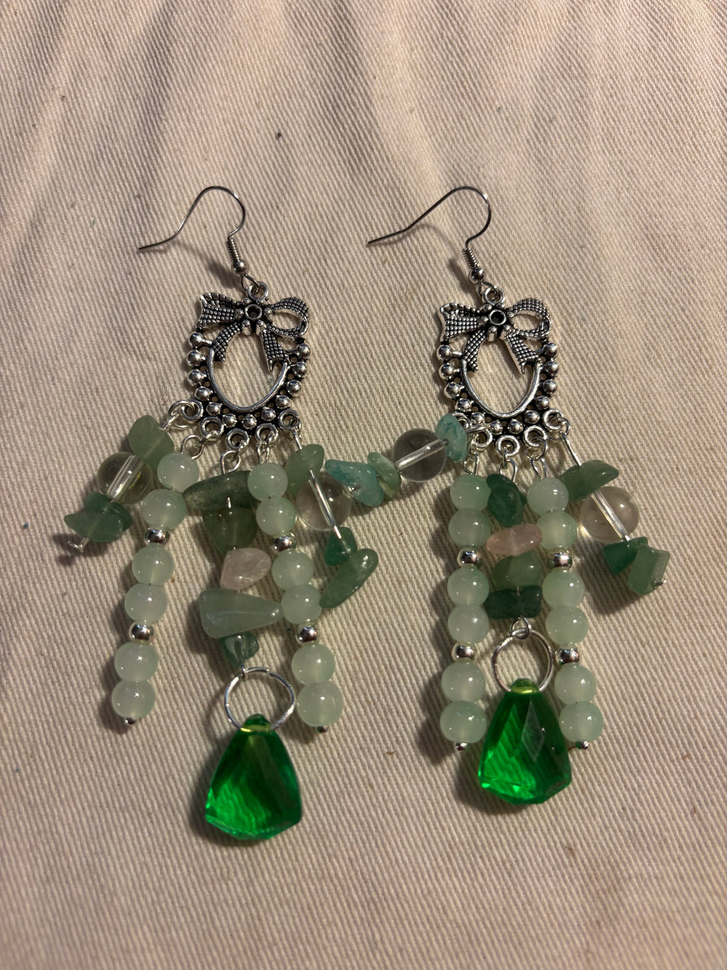 Silver Evergreen Drops Earrings