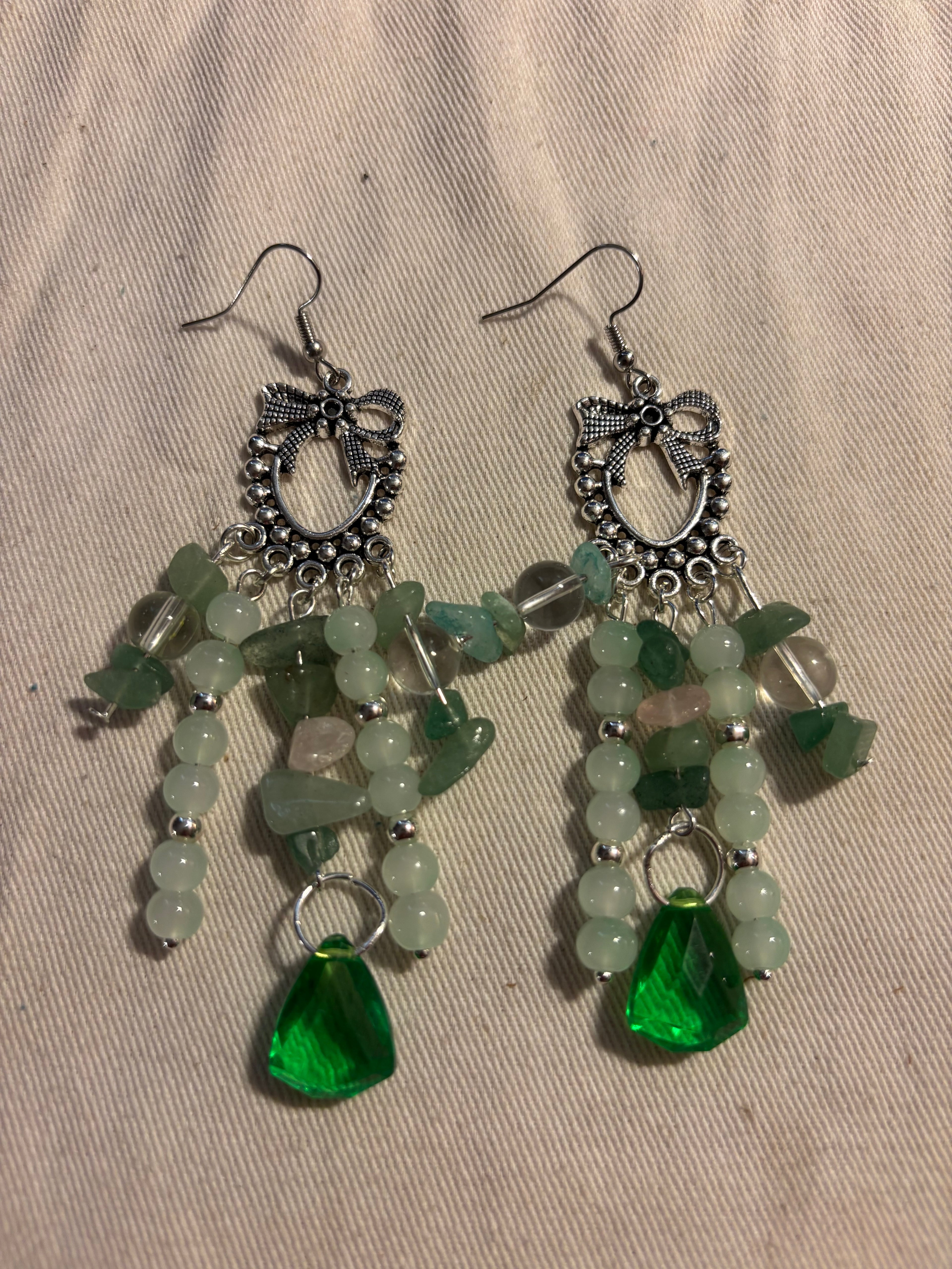 Silver Evergreen Drops Earrings