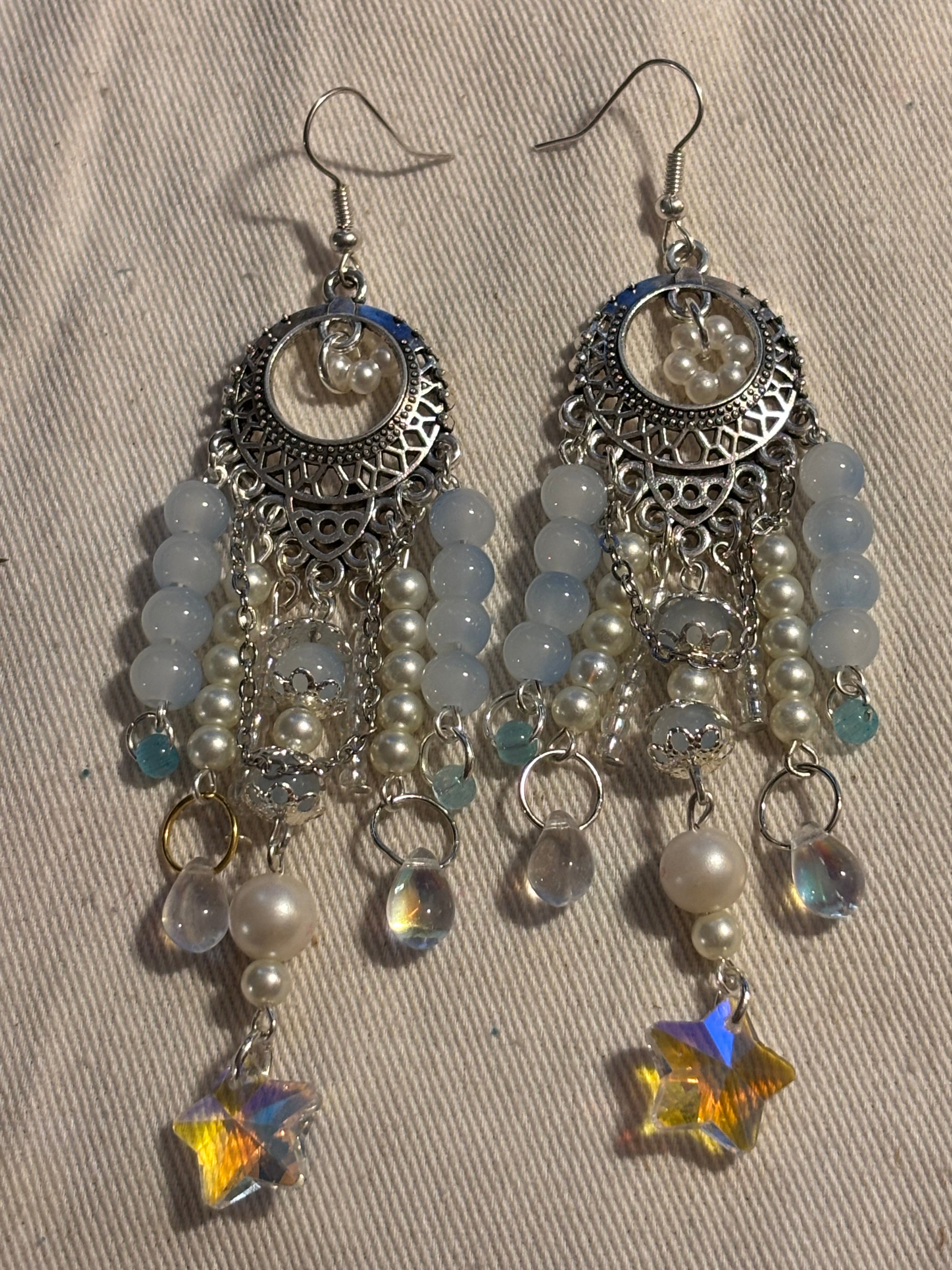 Crystal Sky Petals Earrings