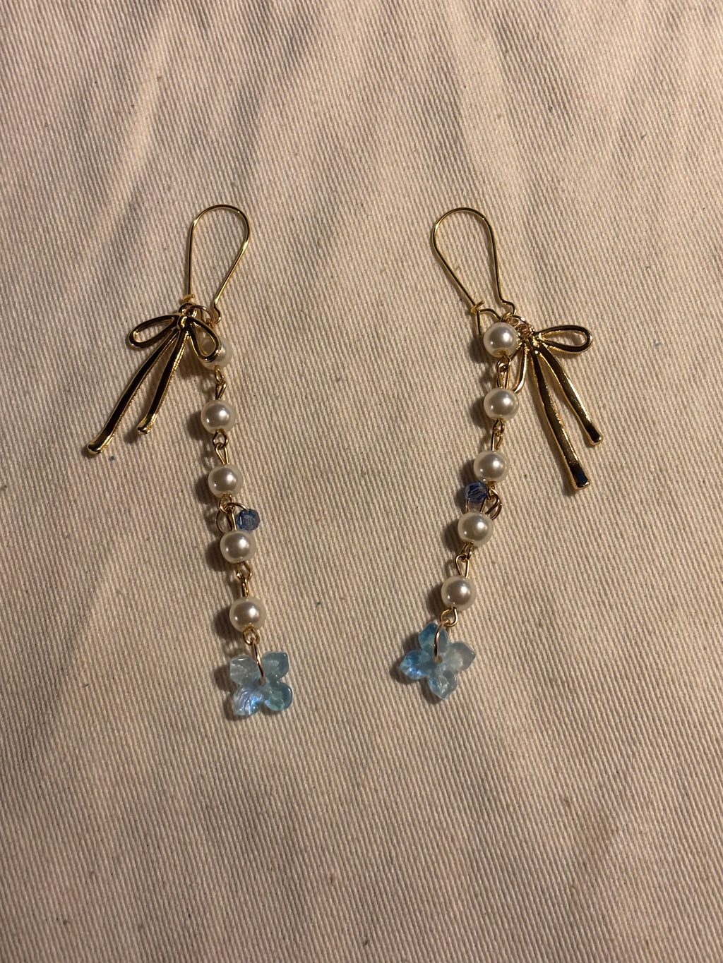 Baby Blue Bow Earrings