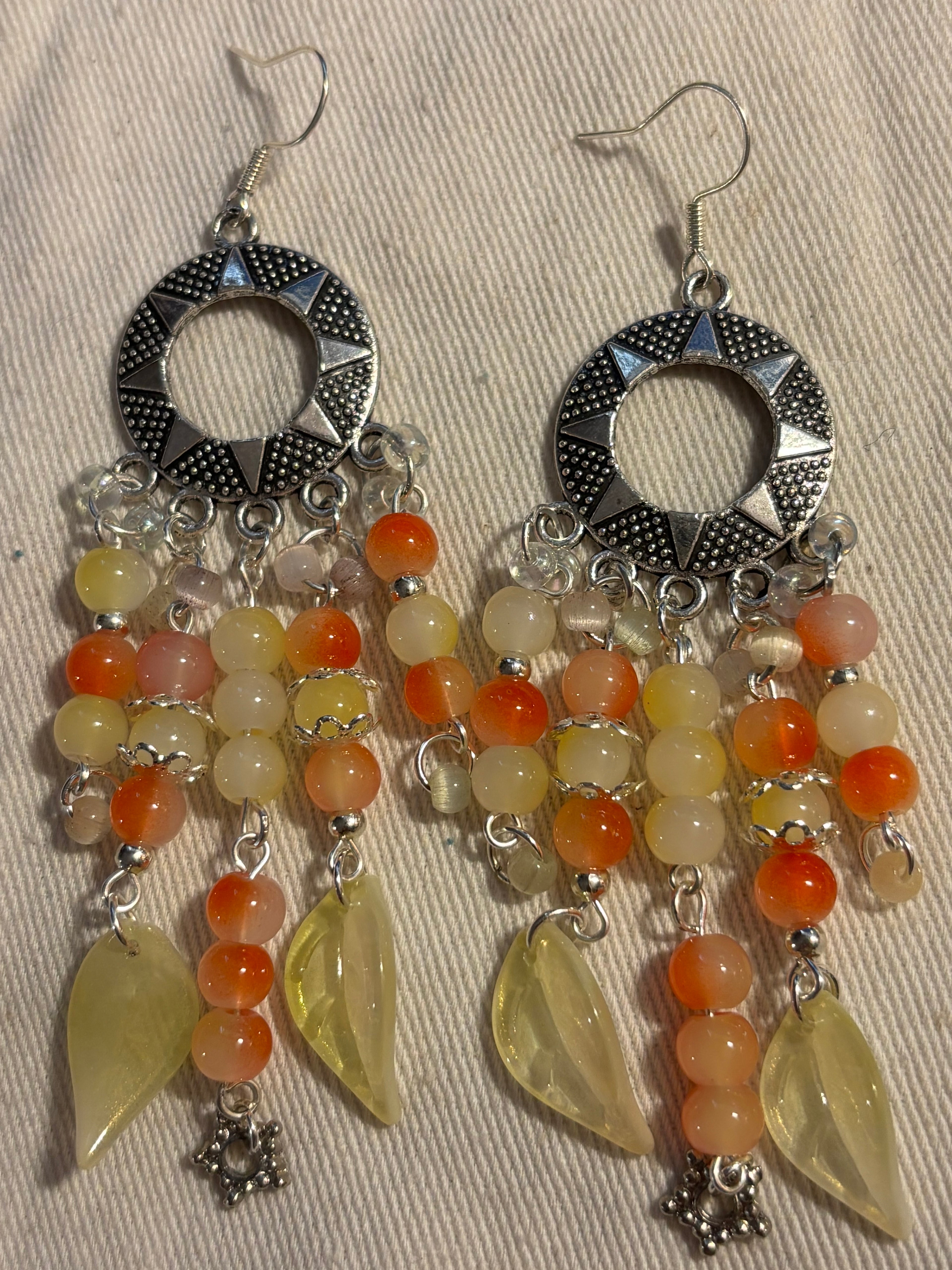 Sunset Silver Spring Earrings