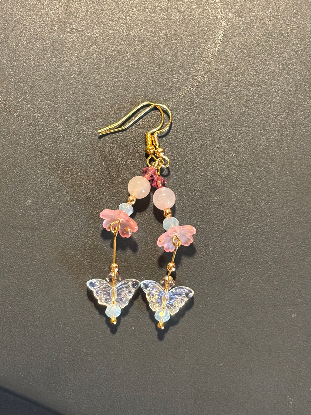 Pink Floral Earrings