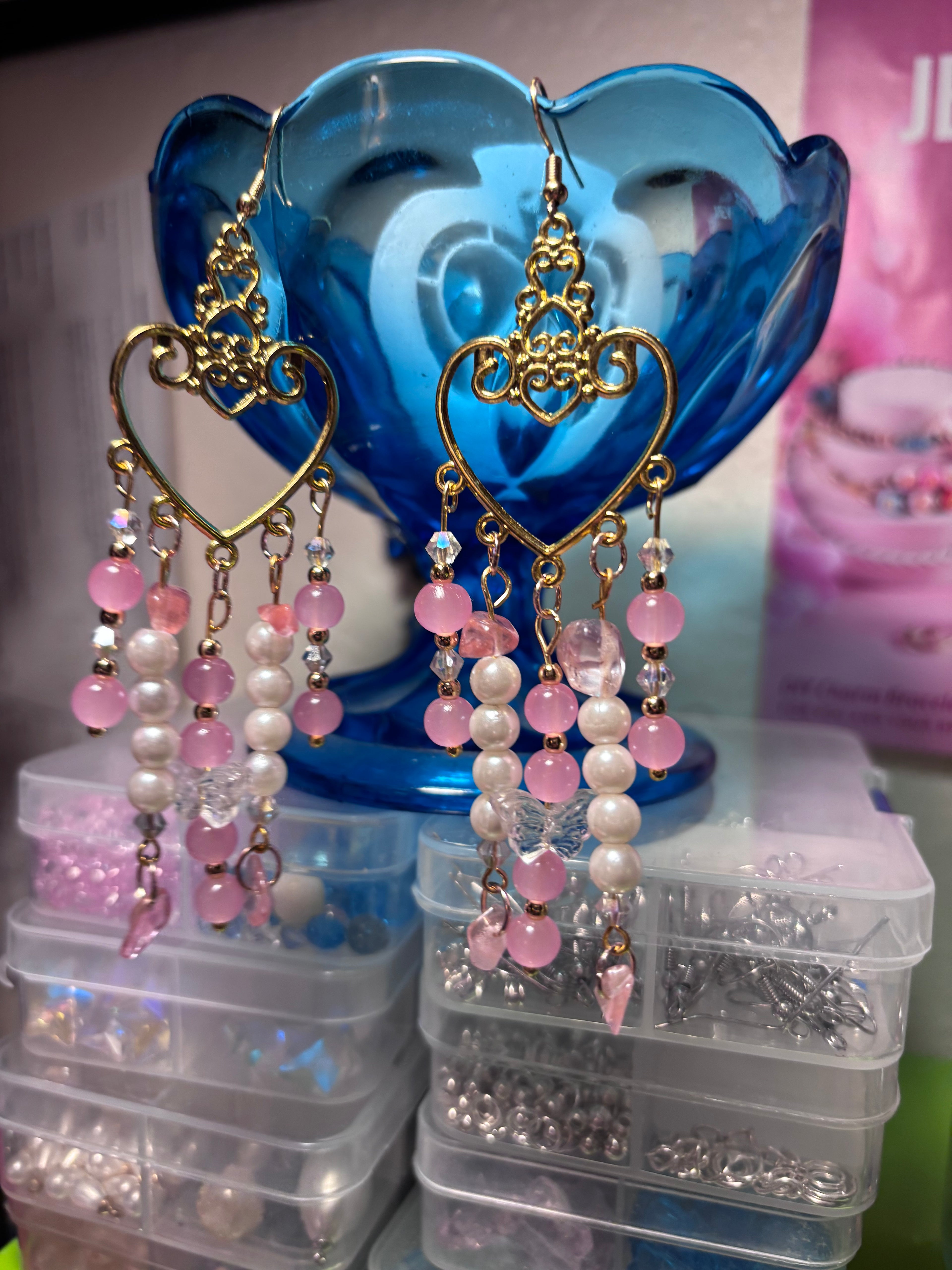 Gold Heart Earrings