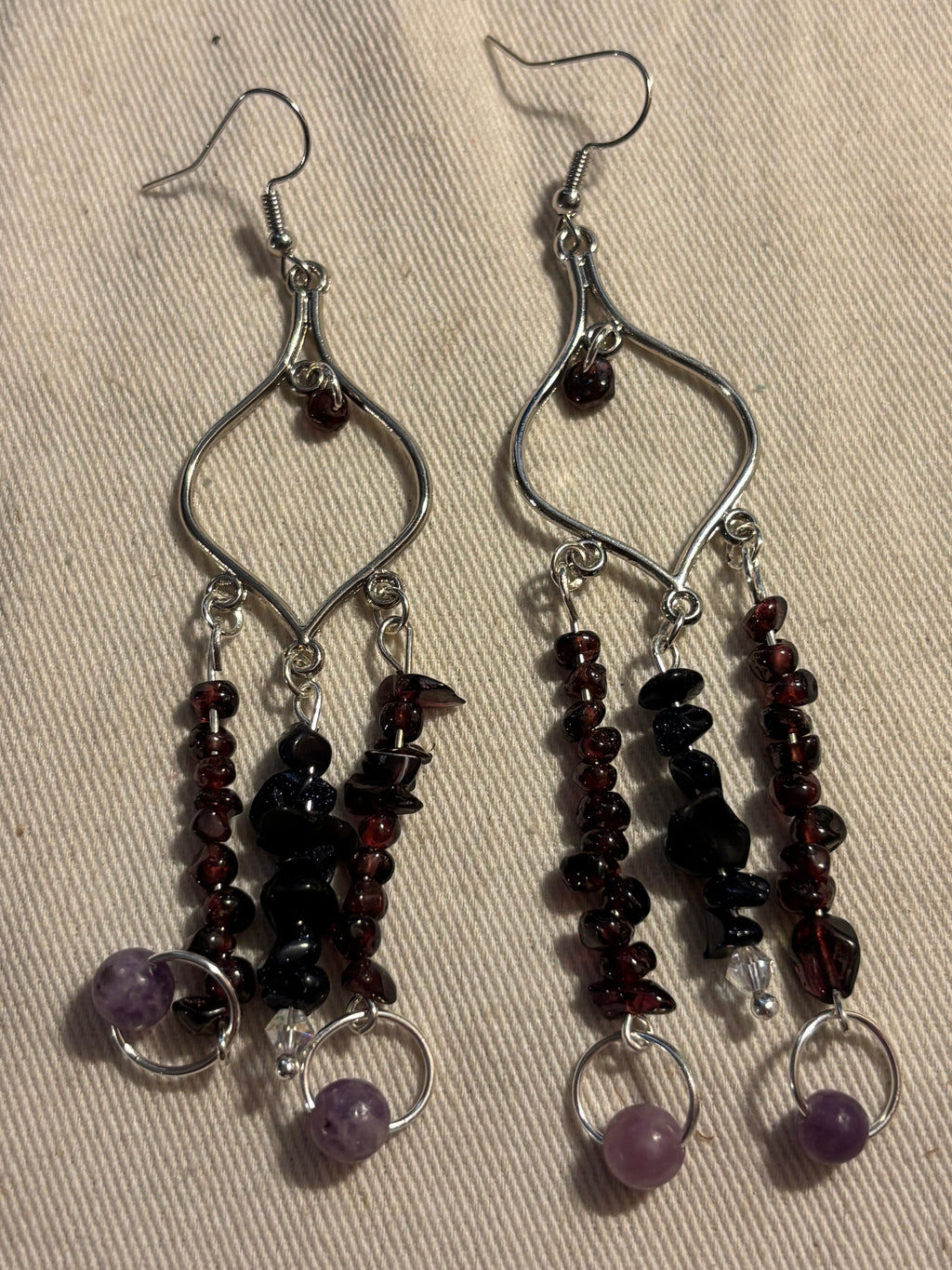 Deep Violet Charms Earrings