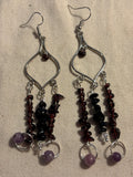 Deep Violet Charms Earrings
