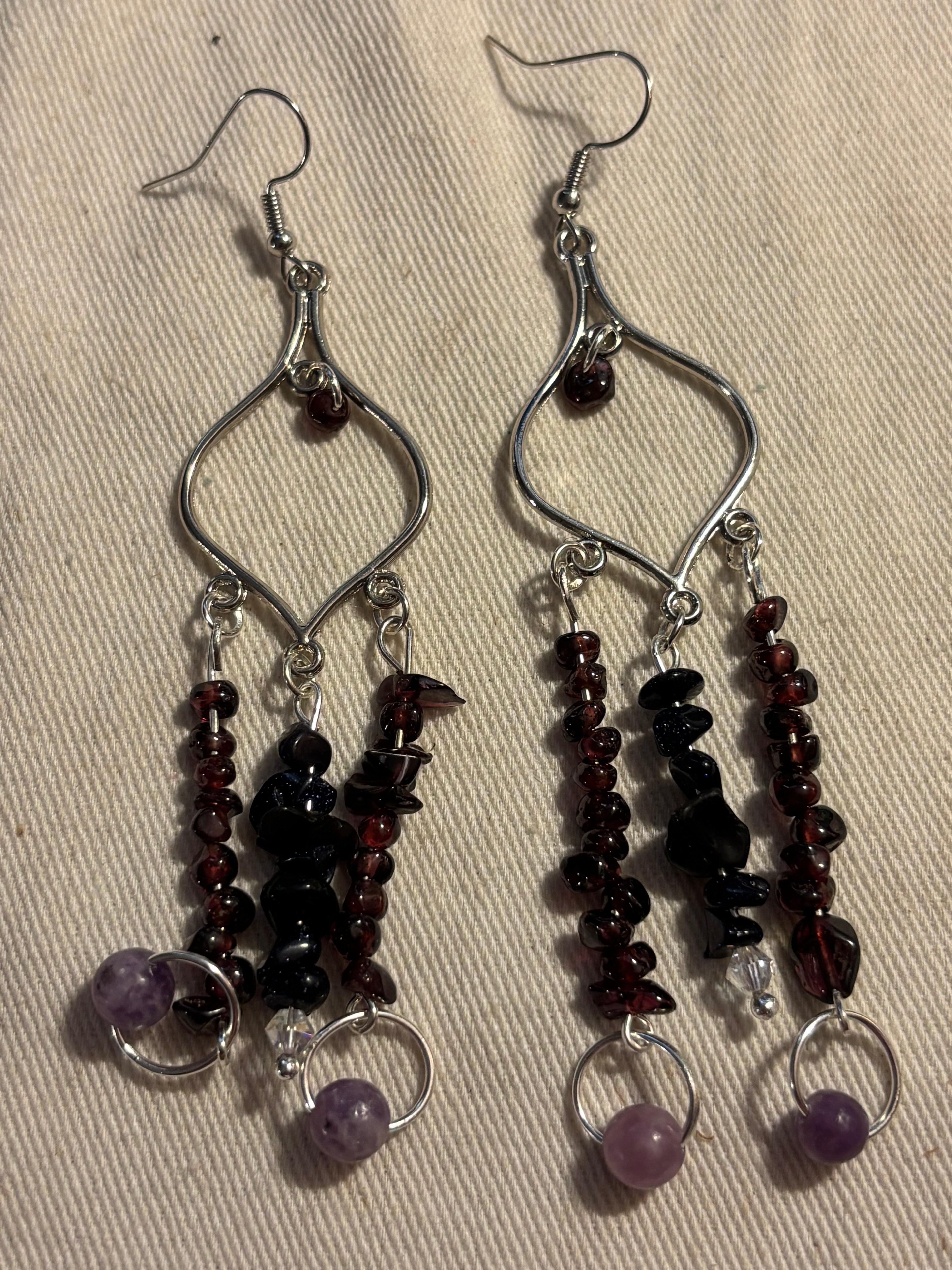 Deep Violet Charms Earrings