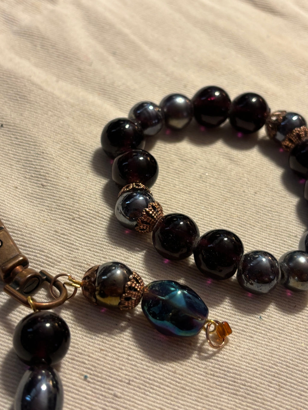 Dark Purple Beaded Set