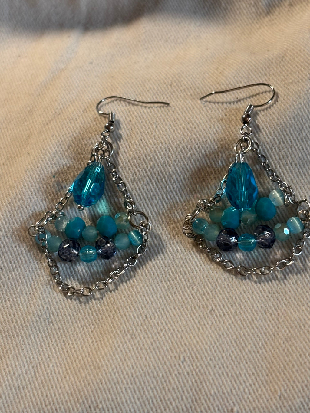 Blue Chandelier Earrings
