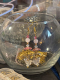 Pink Floral Earrings