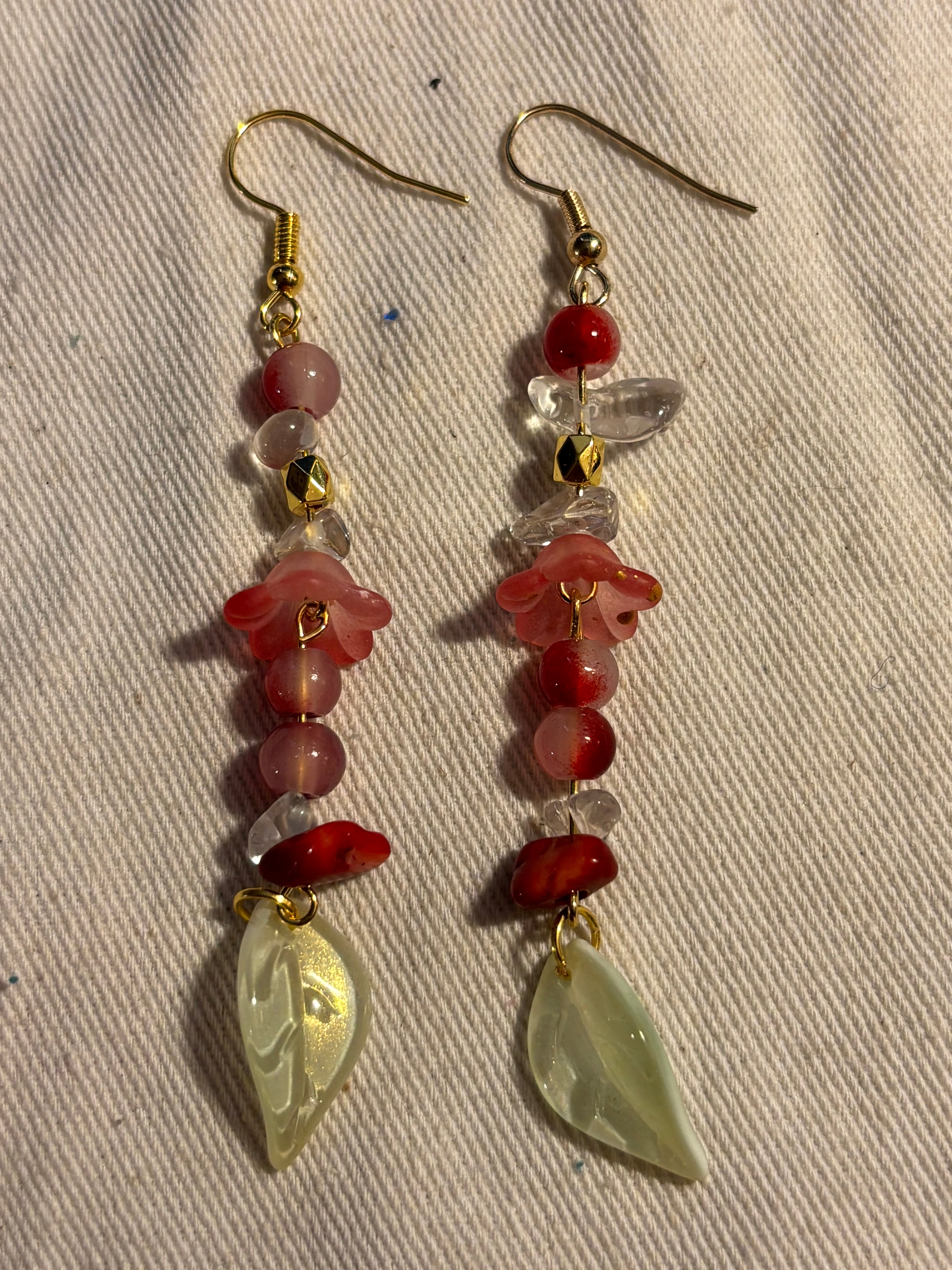 Mint Rose Bloom Earrings