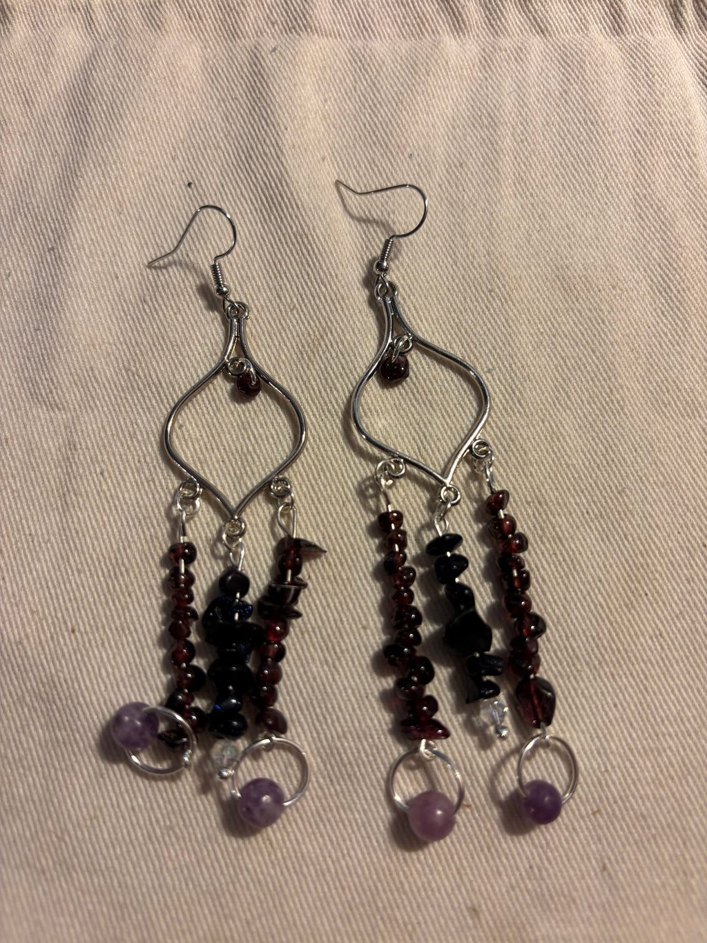 Deep Violet Charms Earrings