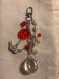 Silver And Red Keychain