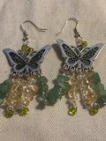 Green Glow Wings Earrings