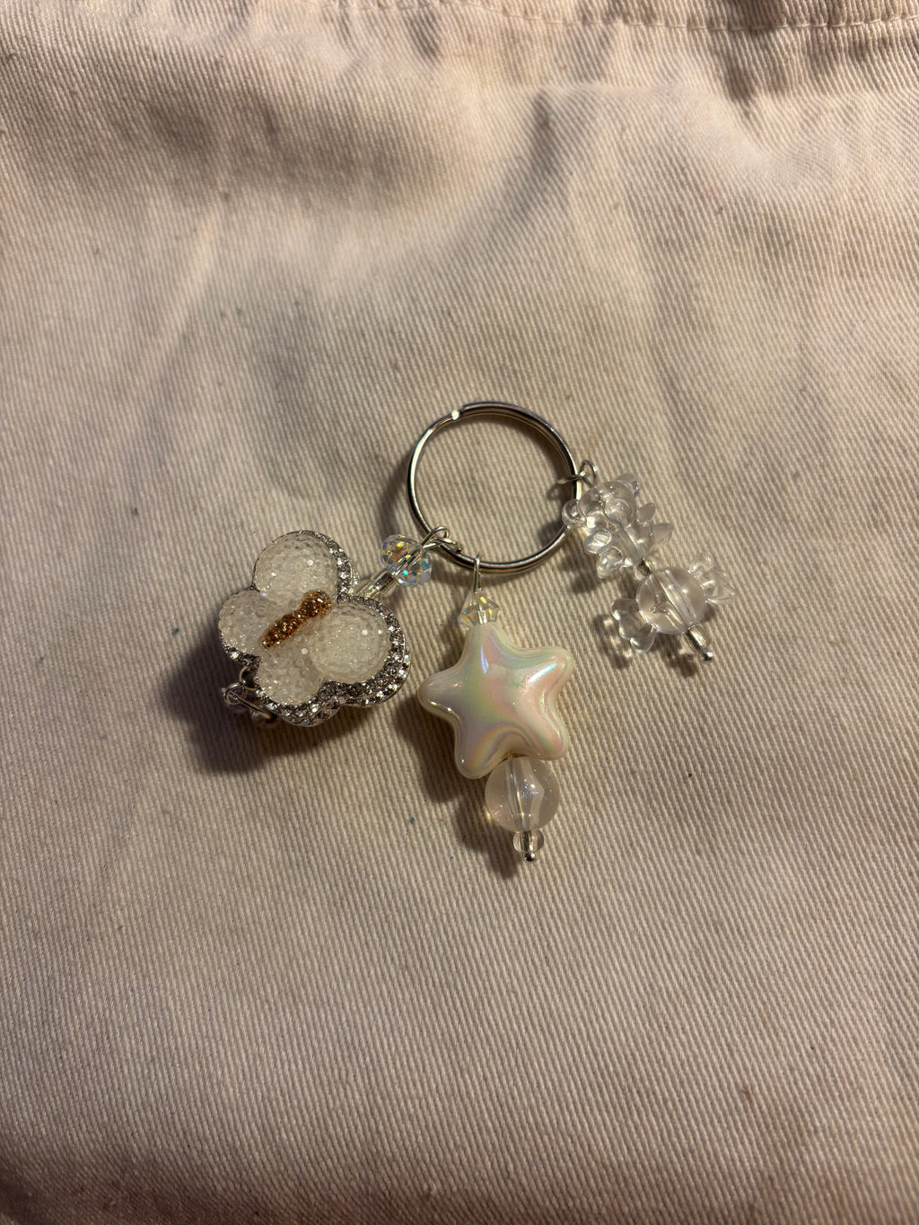 White Aesthetic Keychain
