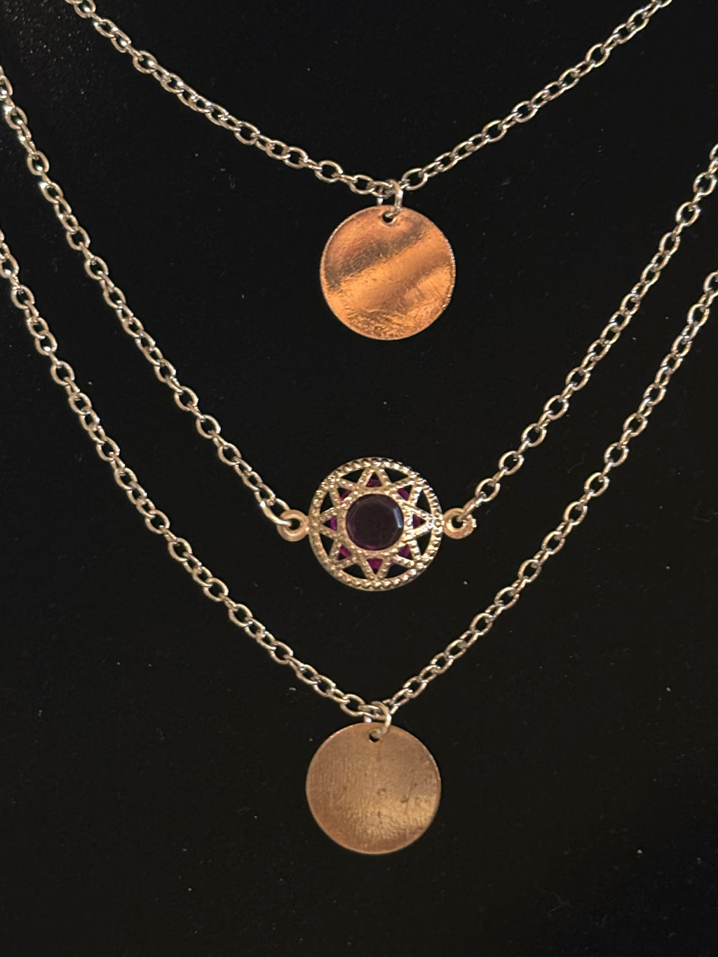 Moonlit Lavender Layers Necklace