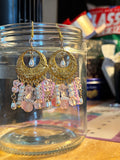 Pink Gold Boho Earrings
