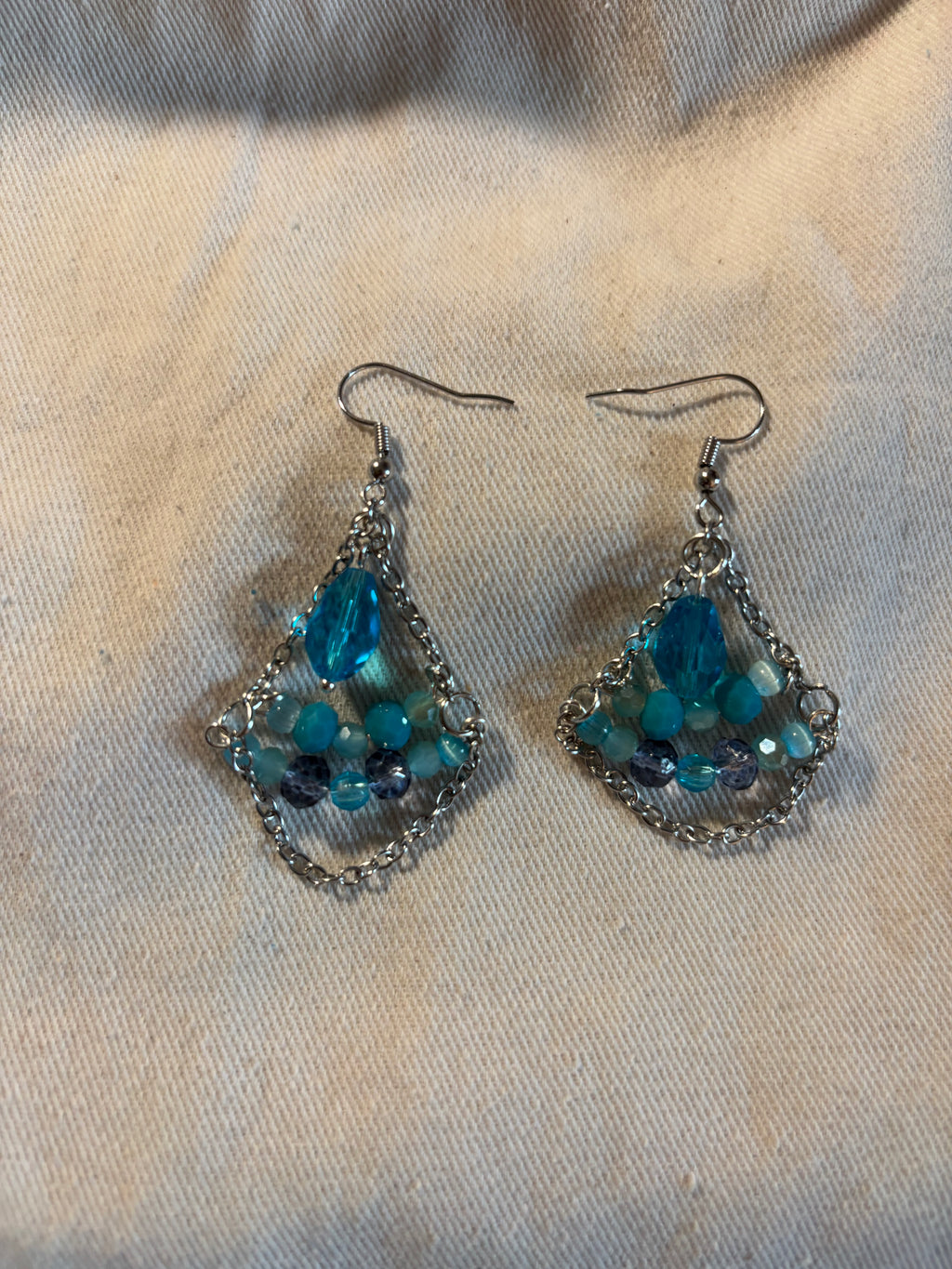 Blue Chandelier Earrings