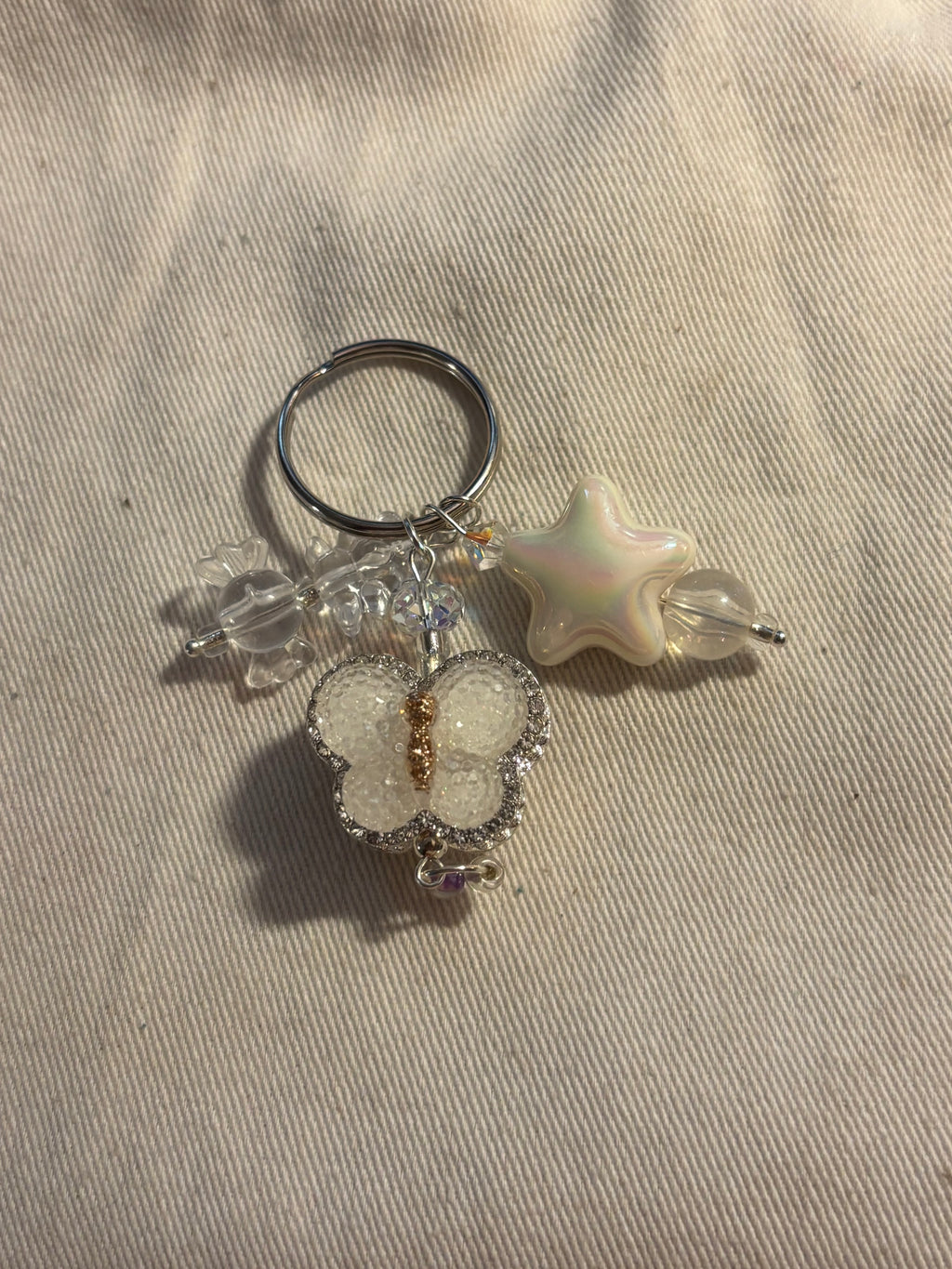 White Aesthetic Keychain