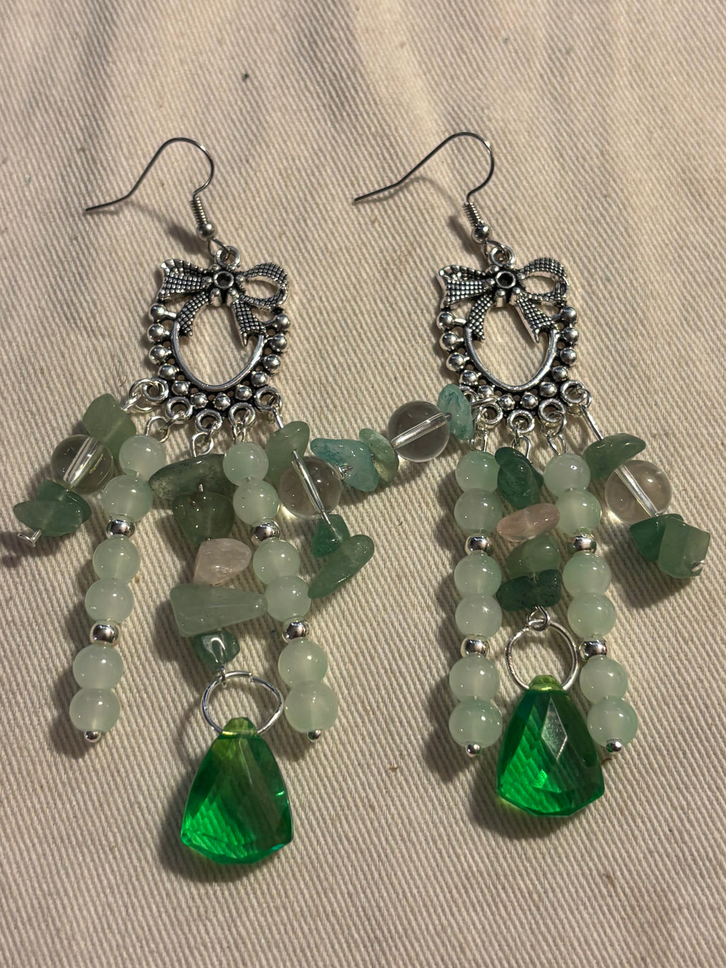 Silver Evergreen Drops Earrings