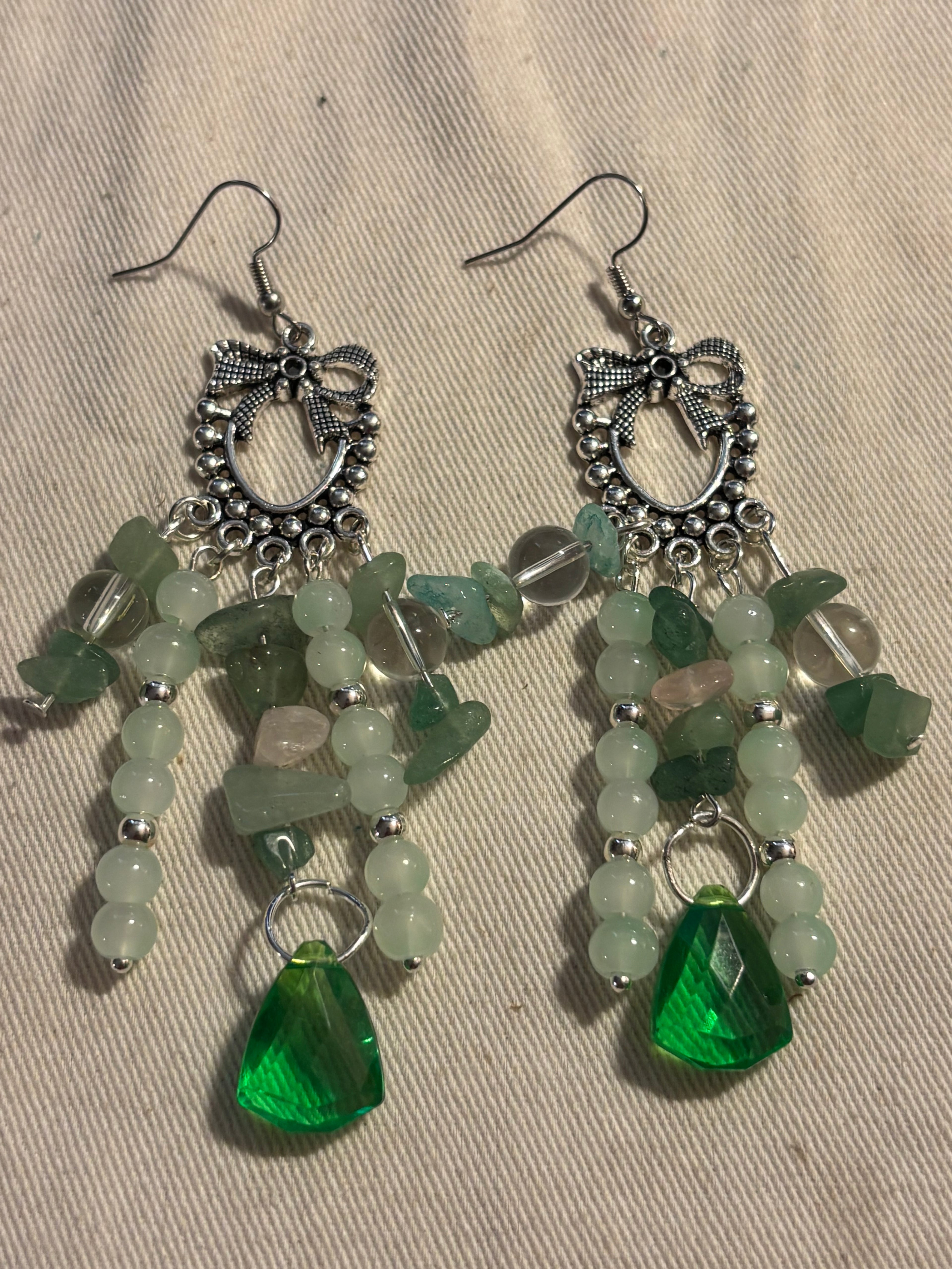 Silver Evergreen Drops Earrings