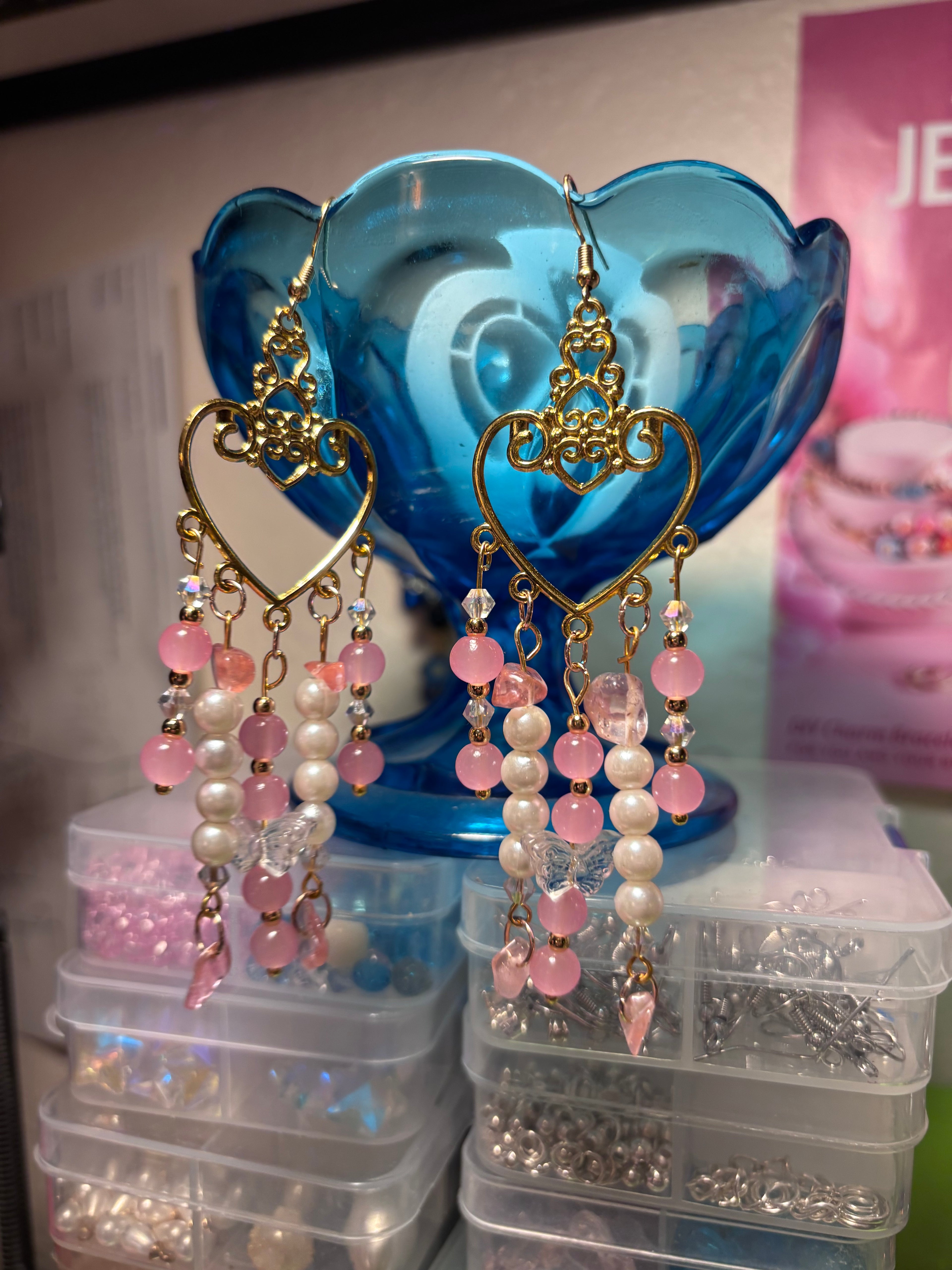 Gold Heart Earrings