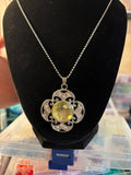 Yellow Rhinestone Necklace