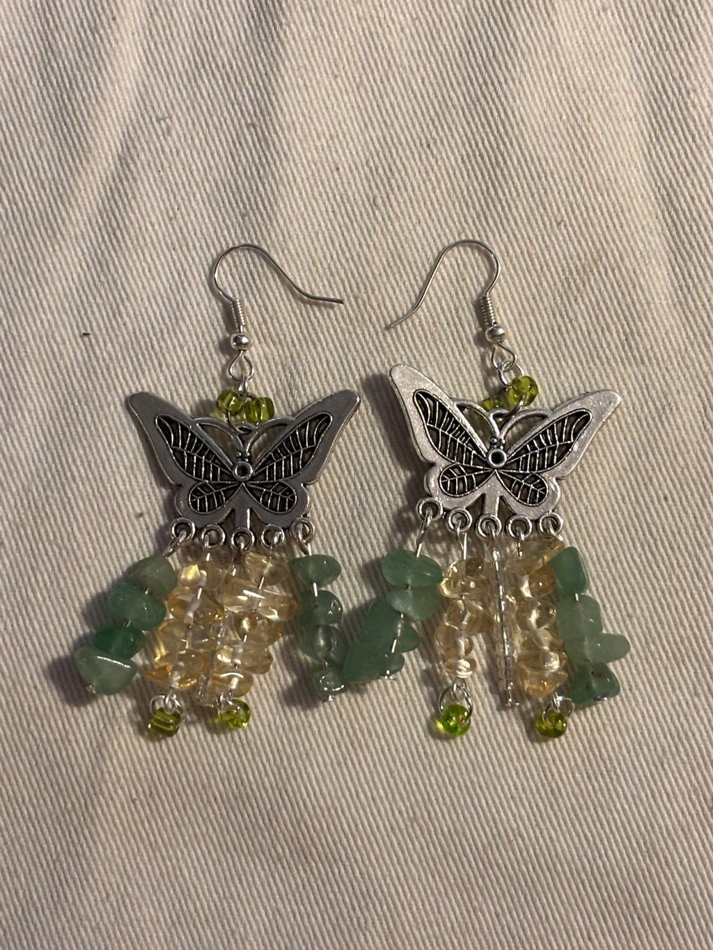 Green Glow Wings Earrings