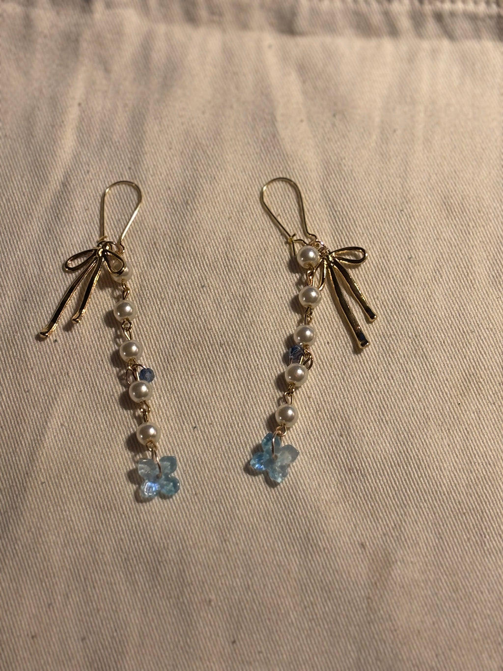 Baby Blue Bow Earrings