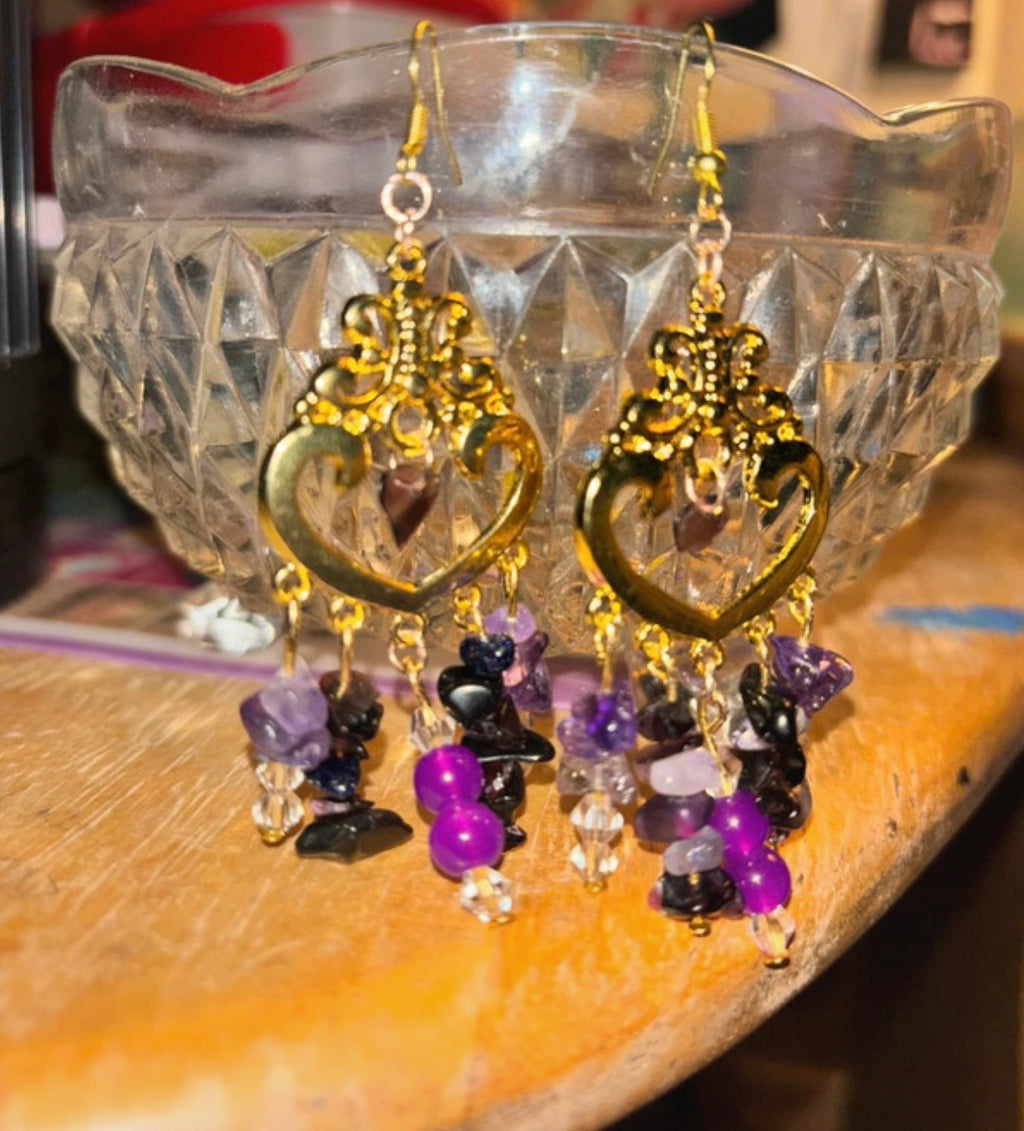 Custom Purple Earrings